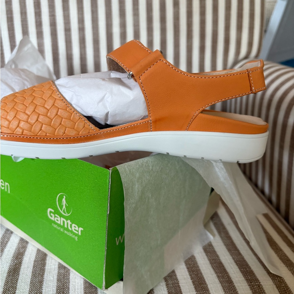 New! Super comfy Ganter Orange Sandals